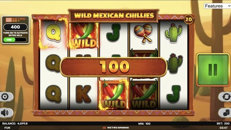 Wild Mexican Chillies - Wild върху мрежата и печеливша линия